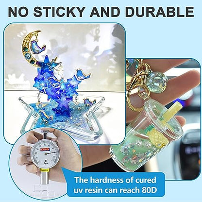UV Resin 300g High Gloss Clear Hard Resin for Jewelry Making (10.5822 Ounce)