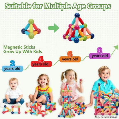 Magnetic Toy Montessori for Kids (132 Count)