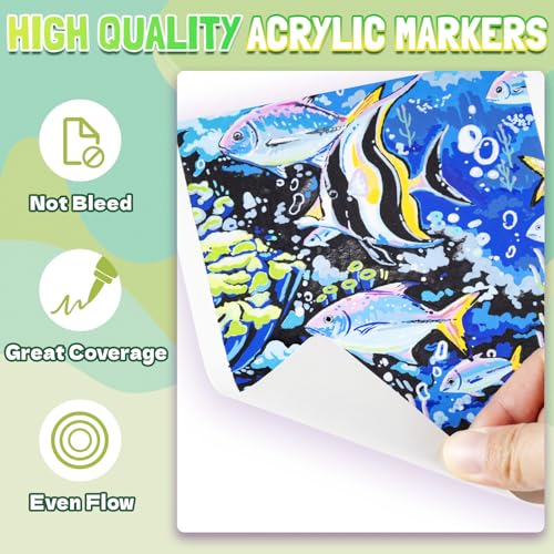 PAINT Acrylic Paint Markers Brush Tip 72 Colors (72 Count)