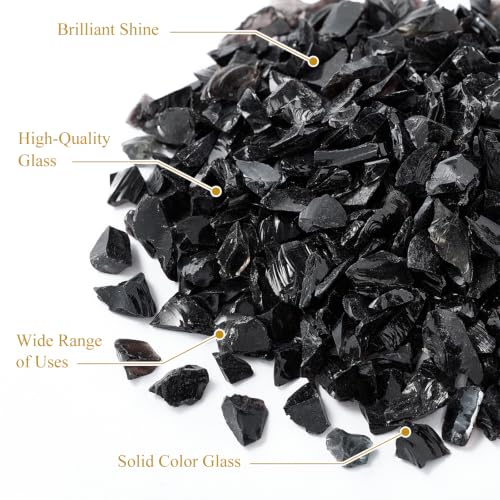 Black Crushed Glass for Resin Art & Crafts