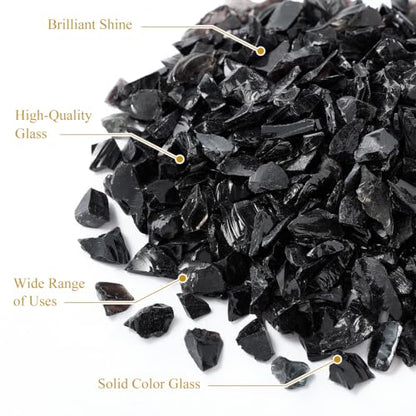 Black Crushed Glass for Resin Art & Crafts