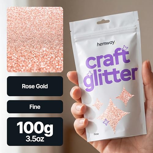 Craft Glitter Rose Gold 100g Fine Glitter (3.5 Ounce)
