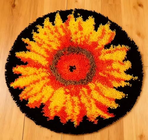 Sunflower Latch Hook Rug Kit for Adults