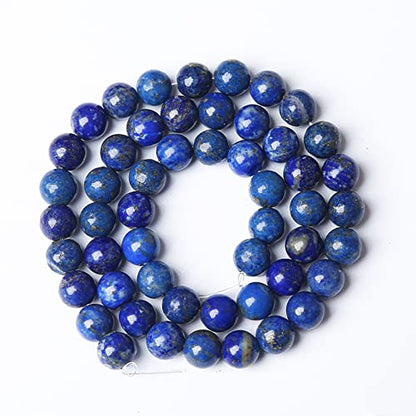 AAA+ Natural Lapis Lazuli Gemstone Beads 12mm 32PCS Round Loose Stone Beads for Jewelry Making DIY Bracelet Necklace Earring Gift (16 Count)