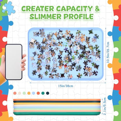 8 Pcs 15'' x 10.5' Extra Large Puzzle Sorting Trays (6000 Count)