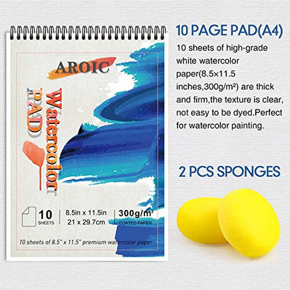 48 Colors Watercolor Paint Set for Adults and Beginners (10.14 Fl Oz)