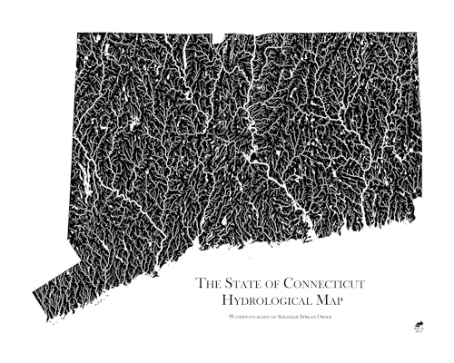 Hydrological River Map of Connecticut