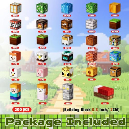 200 PCS Magnetic Blocks (32 Count)