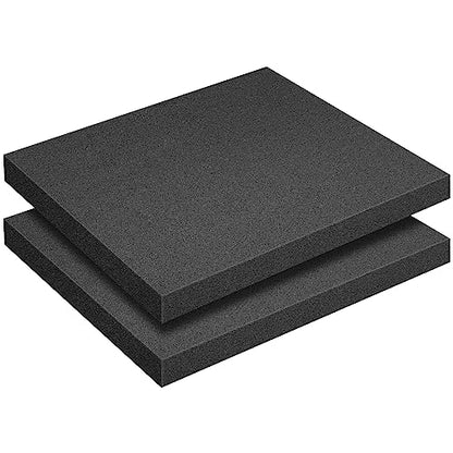 2 Pcs Black Polyurethane Foam Sheet (2 Count)