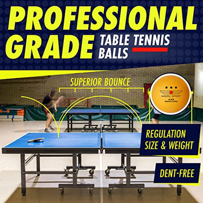 Ping Pong Paddle Set of 2 with 4 Balls & Carry Case for Table Tennis (6 Count)