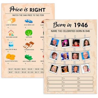 80th Birthday Party Games (15 Count)