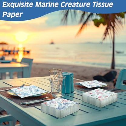 200 Pieces Summer Marine Life Paper Napkins 2 (200 Count)