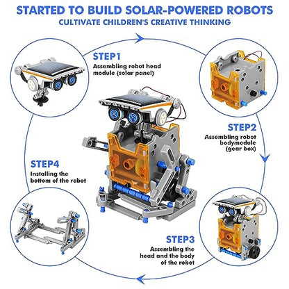 STEM 13-in-1 Education Solar Power Robots Toys for Boys Age 8-12 (13 Count)