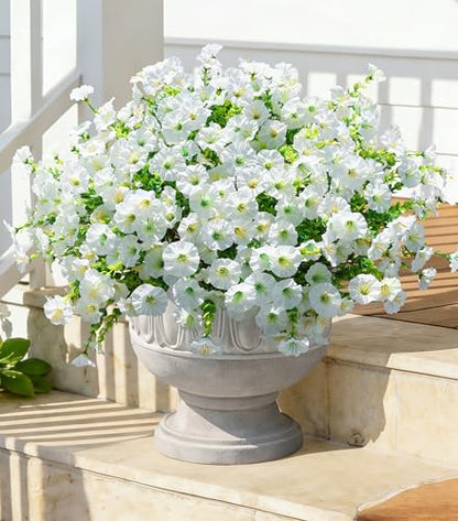 Artificial Flowers Fake Plants for Outdoors Decoration (12 Count)