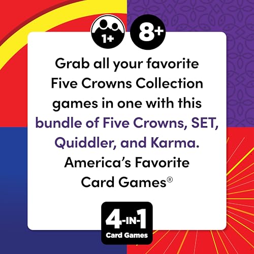 Five Crowns 4 Pack Bundle Card Games for Kids