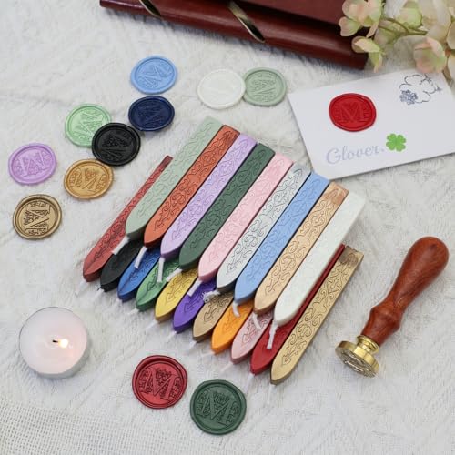20Pcs Wax Sealing Sticks with Wicks (12 Count)