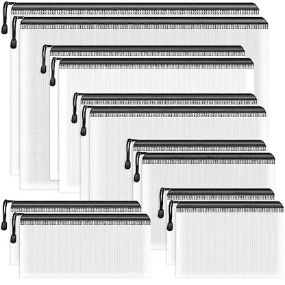 12 Pack Mesh Zipper Bags