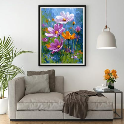 14 ct Counted Cross Stitch Kits for Adults Flowers Cross Stitch Patterns Stamped Printed Cross Stitch Kits