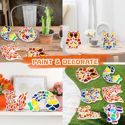 8Pcs Stepping Stones Painting Craft Kit for Kids 4 8 6