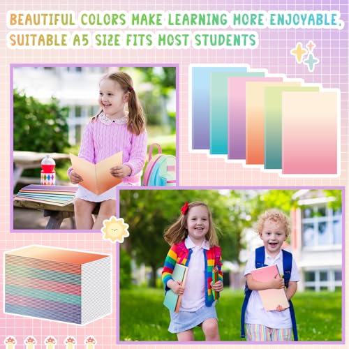 100 Pack A5 Composition Notebooks 5"x8" Wide Ruled Notebook (100 Count)