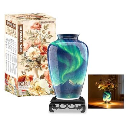 3D Puzzle Vase for Adults with 120 Plastic Pieces (120 Count)