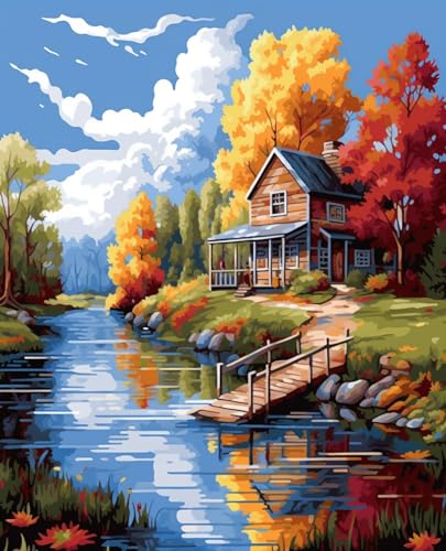 14CT Counted Cross Stitch Kits for Adults Mountain Flowers Stamped Cross Stitch Kits for Adults Clearance