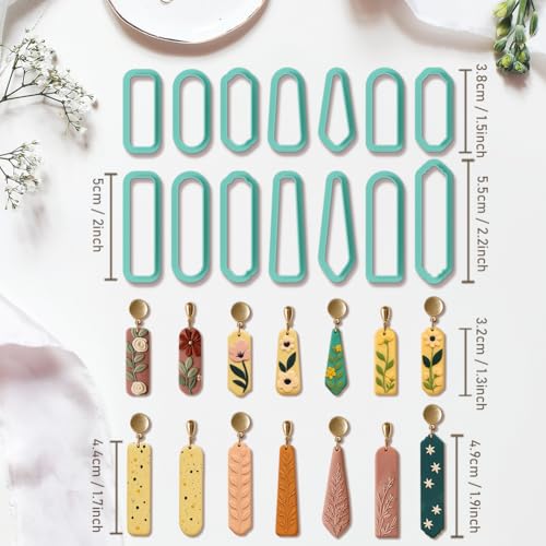 14pcs Rectangle Clay Cutters (14 Count)