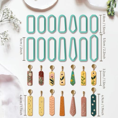 14pcs Rectangle Clay Cutters (14 Count)