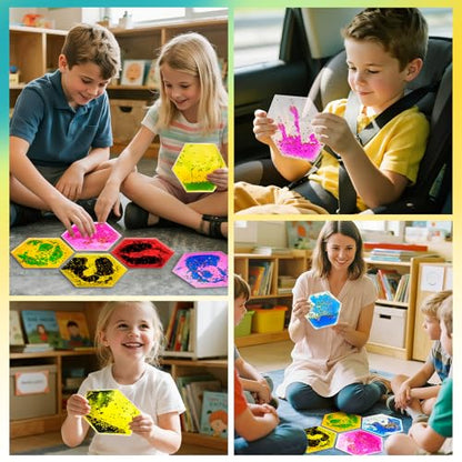 Squishy Liquid Sensory Tiles for Kids (6 Count)