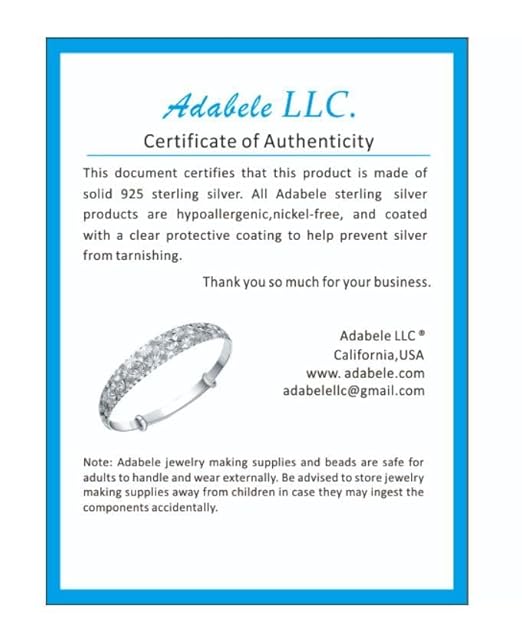 Adabele 5 Feet Authentic Sterling Silver Jewelry Wire Dead Soft Round Beading Wire (0.7mm/21 Gauge) Hypoallergenic Nickel Free for DIY Craft Jewelry Making SS281-0.7