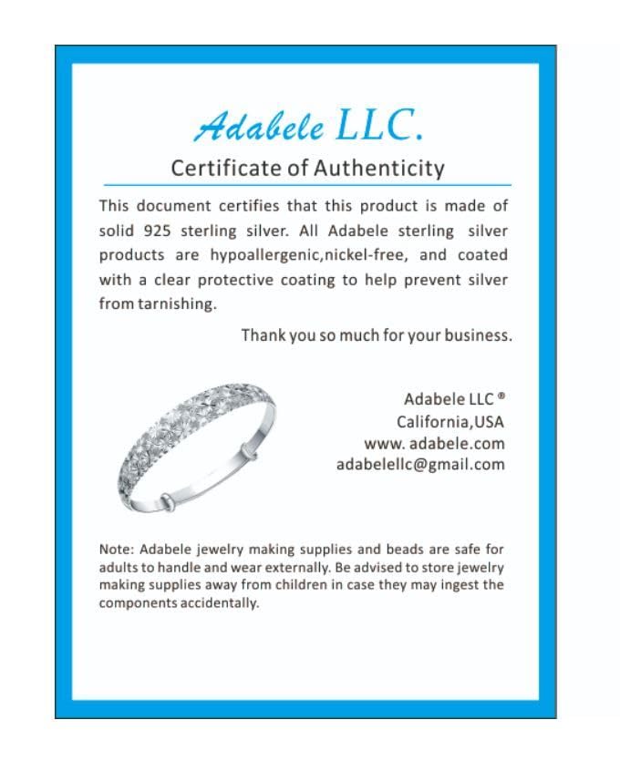 10pcs Adabele Authentic 925 Sterling Silver 9mm Bead Core Grommet Eyelet (10 Count)