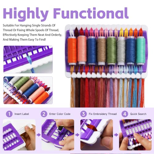 Embroidery Floss Organizer 30 Positions 2 Pcs Thread Organizers