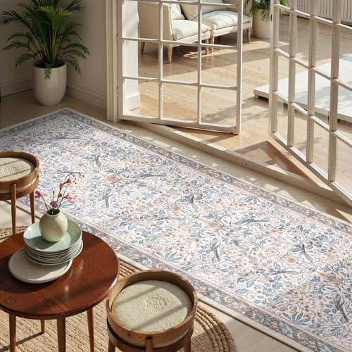 Boho Floral Birds 2x6 Kitchen Runner Rugs Non Skid Washable