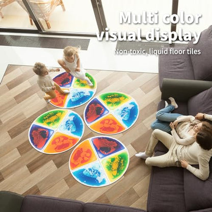 4 Sheet Liquid Sector Sensory Tiles (4 Count)