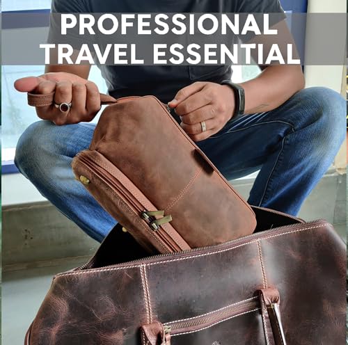 Leather Toiletry Bag for Men