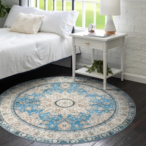 Felice Oriental Floral Medallion Round Rug