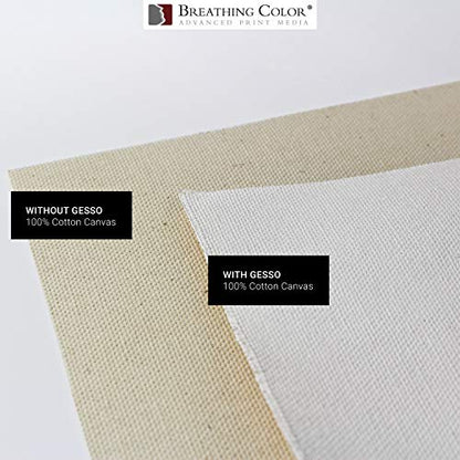 White Gesso Canvas Primer Bundle 32 oz. with Application Brush and Sandpaper. Keep Paint from Absorbing! Whether Acrylics