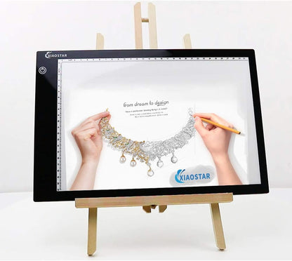 Light Box Drawing Pad, Tracing Board with Type-C Charge Cable and Brightness Adjustable for Artists, AnimationDrawing, Sketching, Animation, X-ray Viewing (FR-A4-P-black)