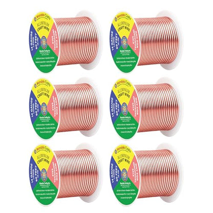 14 Gauge Rose Gold Tone Combo Anodized Aluminum Craft Wire (333 Foot)