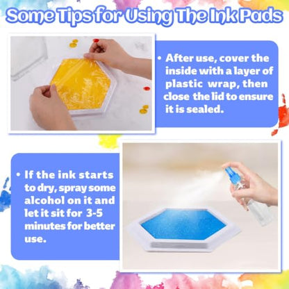 7"x8" Large Ink Pad for Kids Classroom Must Haves Finger Paint