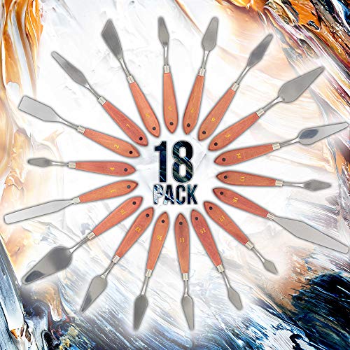 18 Piece Stainless Steel Palette Knife Set (18 Count)