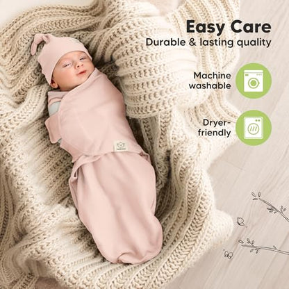 3pk Organic Swaddles for Newborns Girls