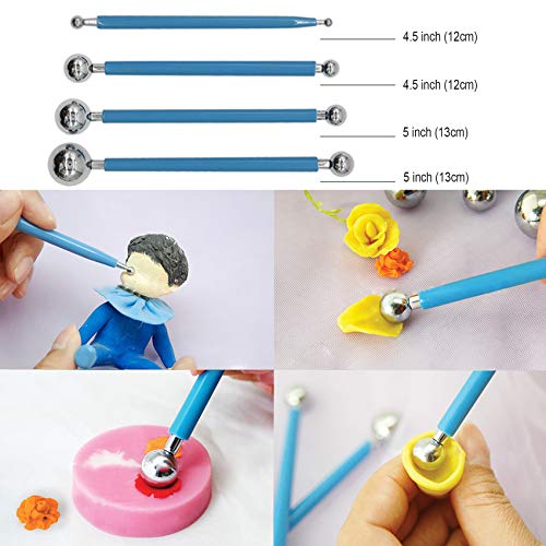 61Pcs Ceramic Clay Tools Kit Pottery Tools Clay Sculpting Shapers Carving Tool Set Contains Most Essential Wooden Clay Tools for Potters Beginners