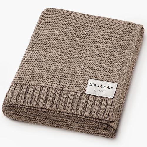 100% Organic Cotton Heritage Knit Textured Baby Blanket