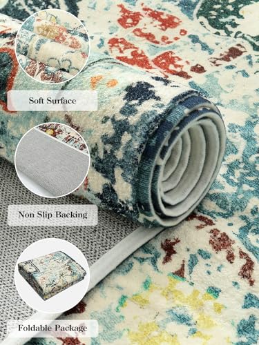Reine Bohemian Floral Medallion Round Rug