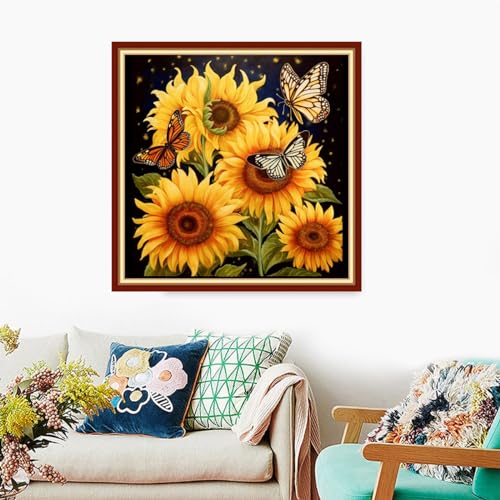 Stamped Cross Stitch Kits Full Range of Embroidery Needlework Starter Kits for Beginners Adults 11CT Embroidery Patterns Art Crafts DIY Needlepoint Kits