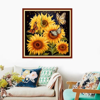 Stamped Cross Stitch Kits Full Range of Embroidery Needlework Starter Kits for Beginners Adults 11CT Embroidery Patterns Art Crafts DIY Needlepoint Kits