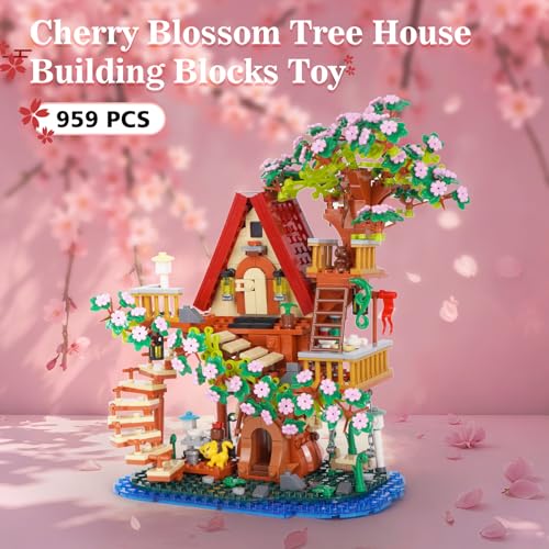3 in 1 Cherry Blossom Tree House Building Set