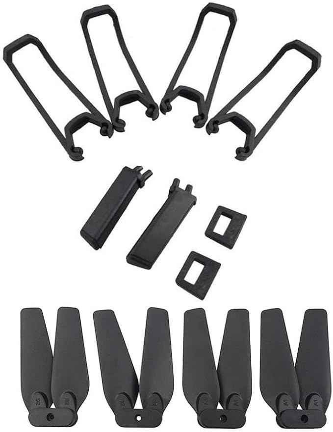Black Accessory kit for E58 S168 JY019 Folding Quadcopter Spare Parts Remote Drone Propeller and Protective Cover and Landing Gear