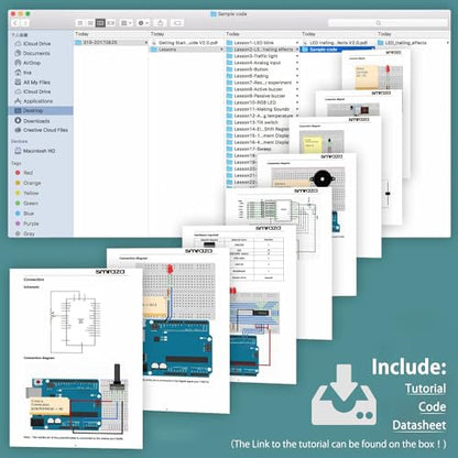 Smarza Beginner Starter Kit for Arduino with Control Board & Breadboard